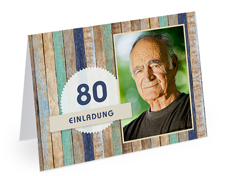 Einladungskarten 80 Geburtstag - dm Foto